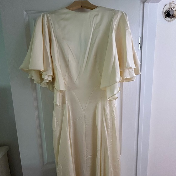 ASOS Wedding Dress - Off-White Satin, Retro Hollywood Glamour NWT Size 4 - Picture 5 of 14